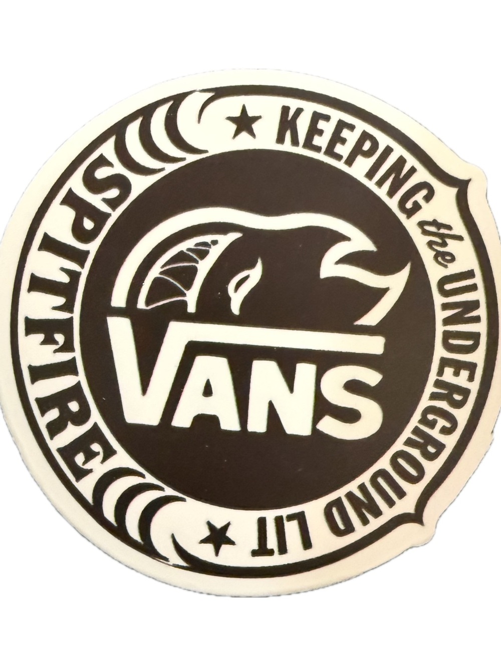 Vans x Spitfire Sticker Keepin The Underground Lit Skateboard Vinyl Decal